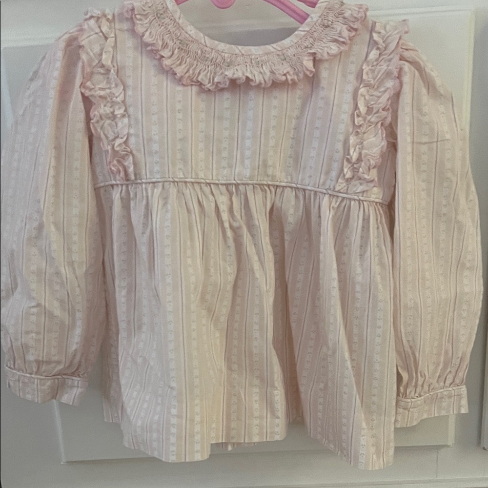 Charming Pink Ruffled Kids Blouse